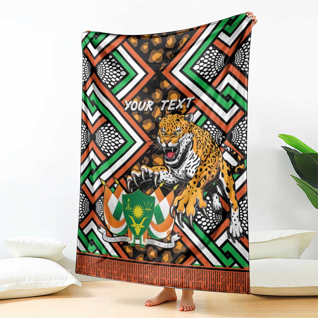 Personalized Niger Blanket Leopard Ankara African Pattern