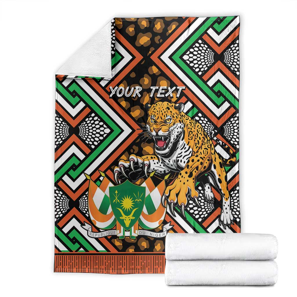 Personalized Niger Blanket Leopard Ankara African Pattern