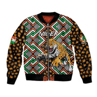 Personalized Niger Bomber Jacket Leopard Ankara African Pattern - Wonder Print Shop