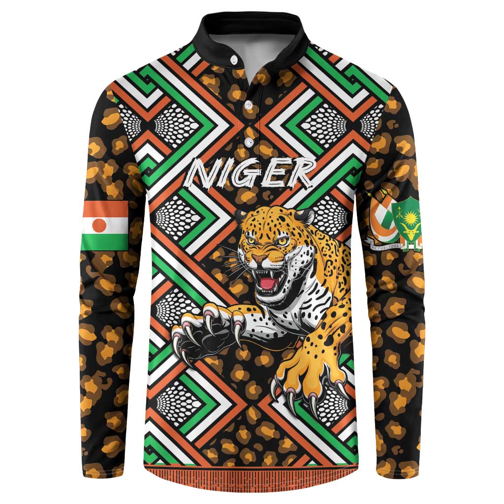 Personalized Niger Button Sweatshirt Leopard Ankara African Pattern - Wonder Print Shop