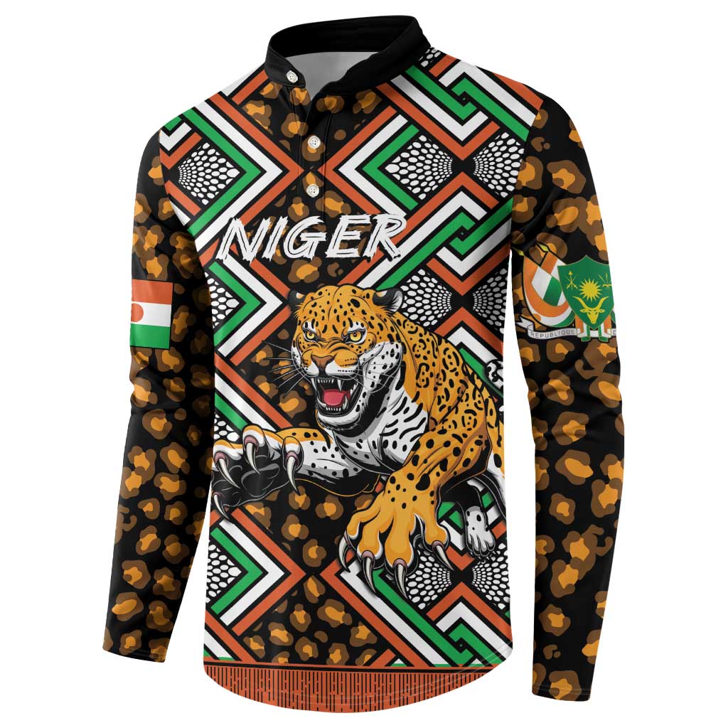 Personalized Niger Button Sweatshirt Leopard Ankara African Pattern - Wonder Print Shop