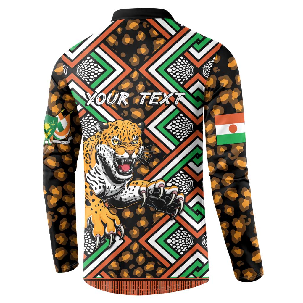 Personalized Niger Button Sweatshirt Leopard Ankara African Pattern - Wonder Print Shop