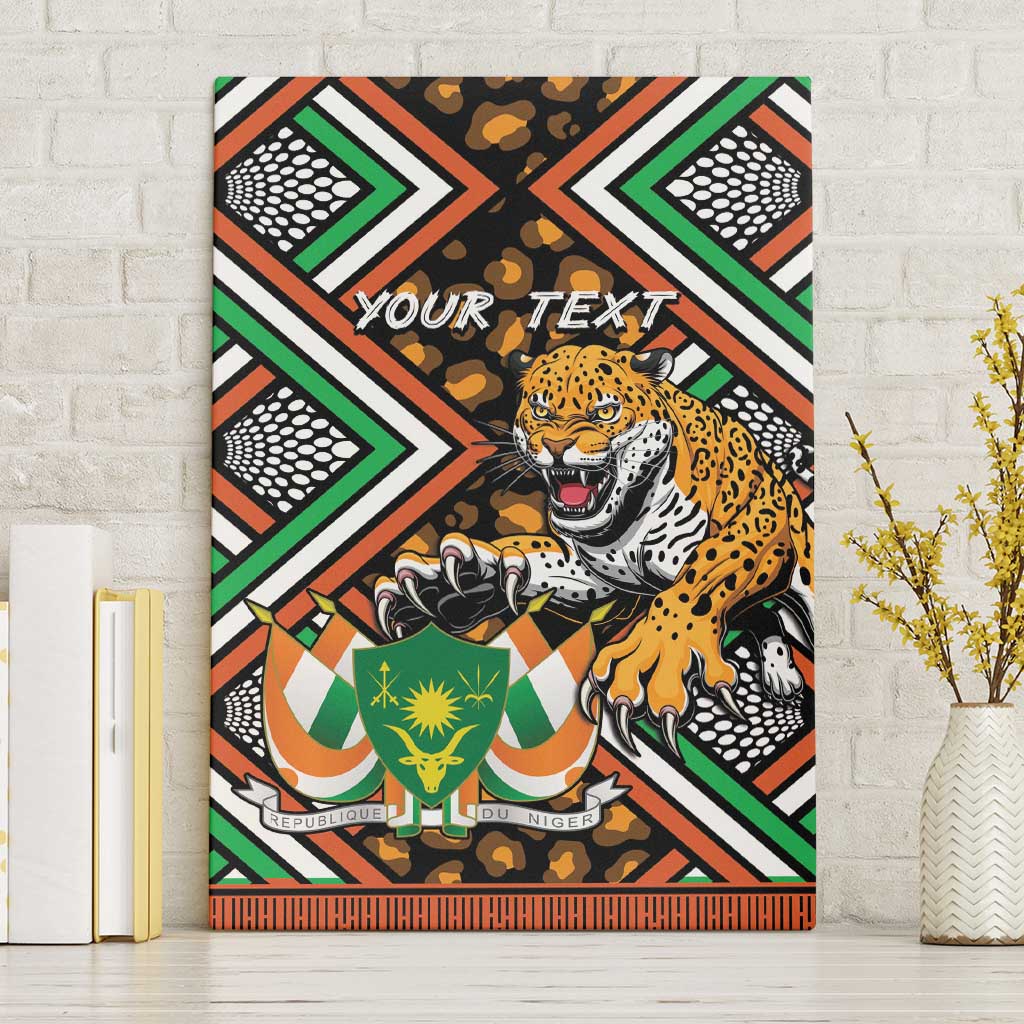 Personalized Niger Canvas Wall Art Leopard Ankara African Pattern - Wonder Print Shop