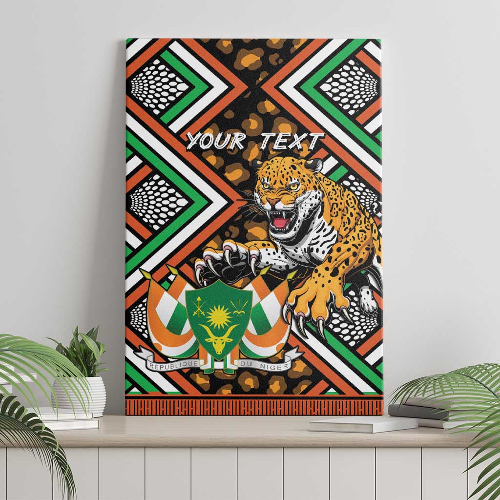 Personalized Niger Canvas Wall Art Leopard Ankara African Pattern - Wonder Print Shop