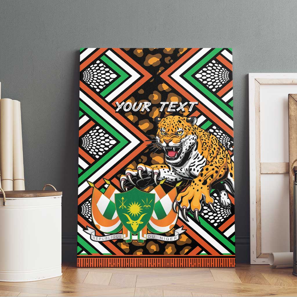 Personalized Niger Canvas Wall Art Leopard Ankara African Pattern - Wonder Print Shop