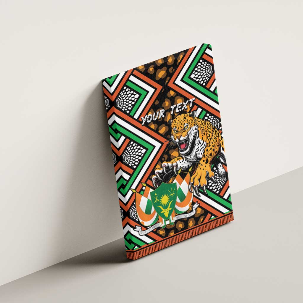 Personalized Niger Canvas Wall Art Leopard Ankara African Pattern - Wonder Print Shop