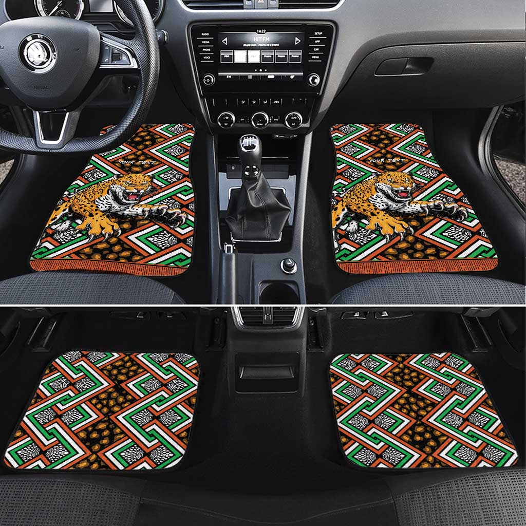 Personalized Niger Car Mats Leopard Ankara African Pattern - Wonder Print Shop