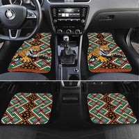 Personalized Niger Car Mats Leopard Ankara African Pattern - Wonder Print Shop