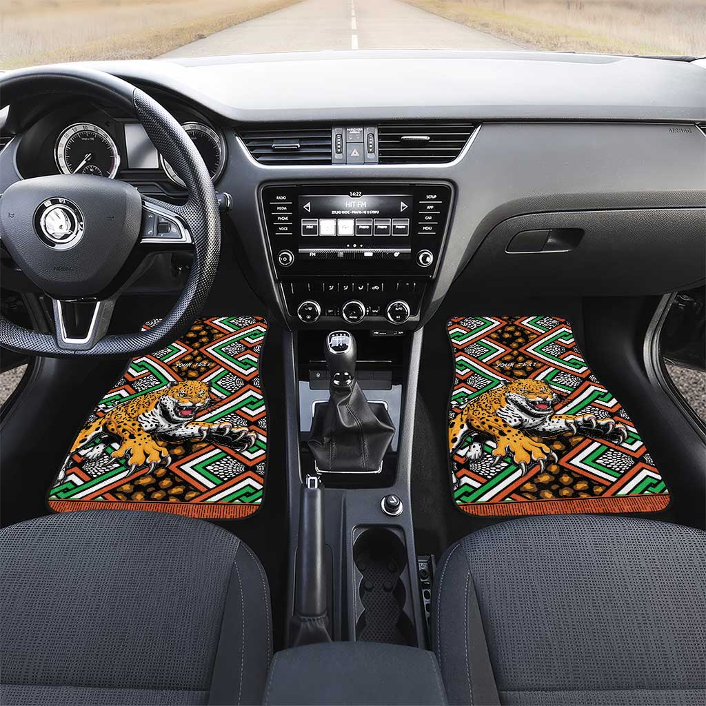 Personalized Niger Car Mats Leopard Ankara African Pattern - Wonder Print Shop