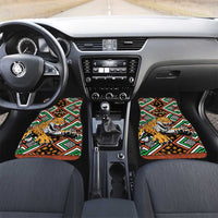 Personalized Niger Car Mats Leopard Ankara African Pattern - Wonder Print Shop
