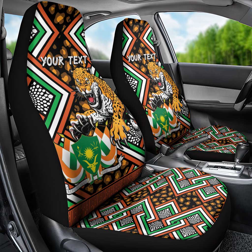 Personalized Niger Car Seat Cover Leopard Ankara African Pattern - Wonder Print Shop