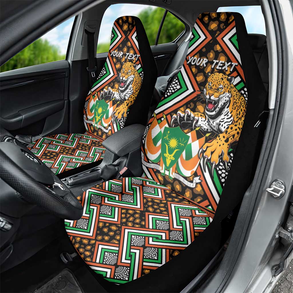 Personalized Niger Car Seat Cover Leopard Ankara African Pattern - Wonder Print Shop