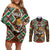 Personalized Niger Couples Matching Off Shoulder Short Dress and Long Sleeve Button Shirt Leopard Ankara African Pattern - Wonder Print Shop