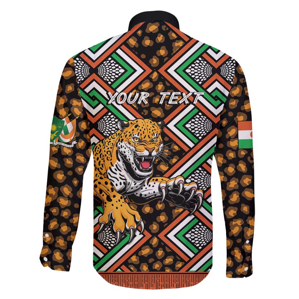 Personalized Niger Family Matching Long Sleeve Bodycon Dress and Hawaiian Shirt Leopard Ankara African Pattern - Wonder Print Shop