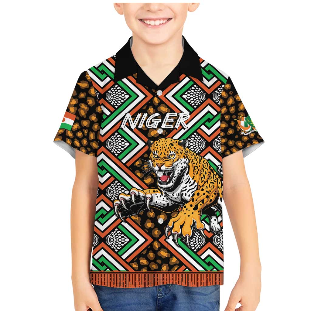 Personalized Niger Family Matching Mermaid Dress and Hawaiian Shirt Leopard Ankara African Pattern - Wonder Print Shop