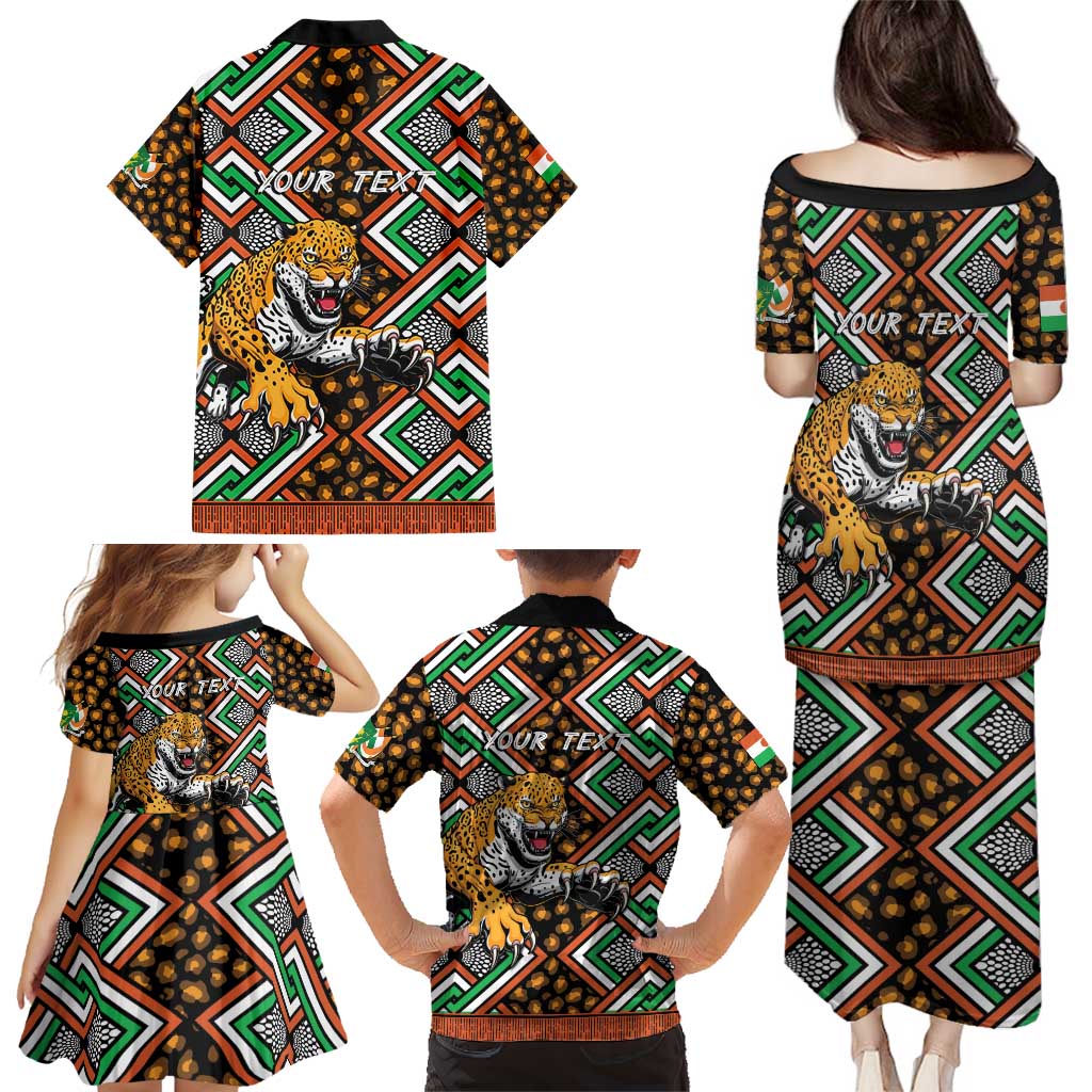 Personalized Niger Family Matching Puletasi and Hawaiian Shirt Leopard Ankara African Pattern - Wonder Print Shop