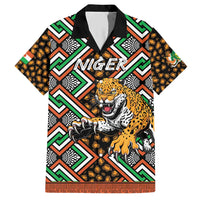 Personalized Niger Family Matching Short Sleeve Bodycon Dress and Hawaiian Shirt Leopard Ankara African Pattern - Wonder Print Shop