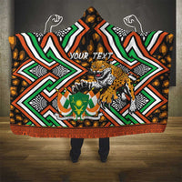 Personalized Niger Hooded Blanket Leopard Ankara African Pattern