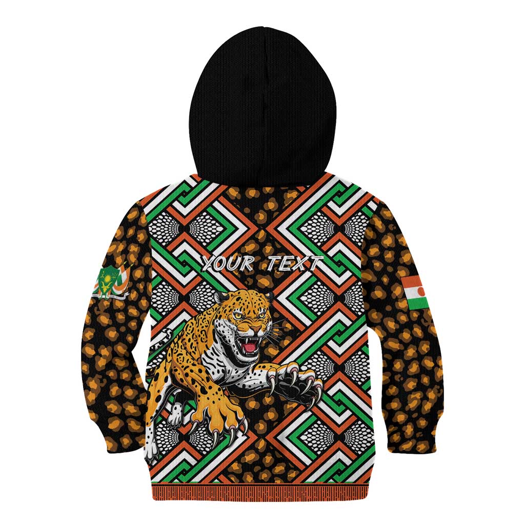 Personalized Niger Kid Hoodie Leopard Ankara African Pattern - Wonder Print Shop