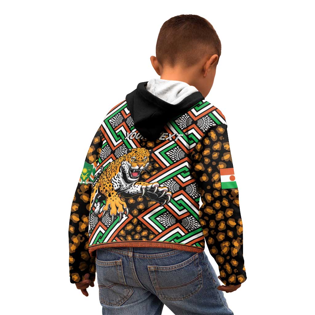 Personalized Niger Kid Hoodie Leopard Ankara African Pattern - Wonder Print Shop