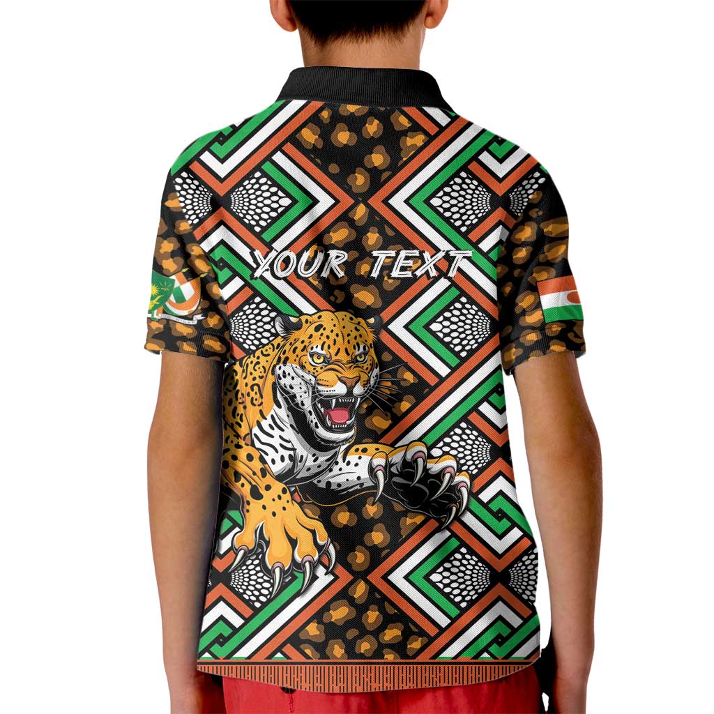 Personalized Niger Kid Polo Shirt Leopard Ankara African Pattern - Wonder Print Shop