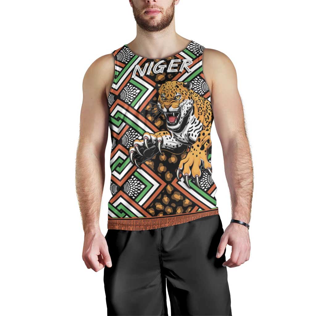 Personalized Niger Men Tank Top Leopard Ankara African Pattern - Wonder Print Shop