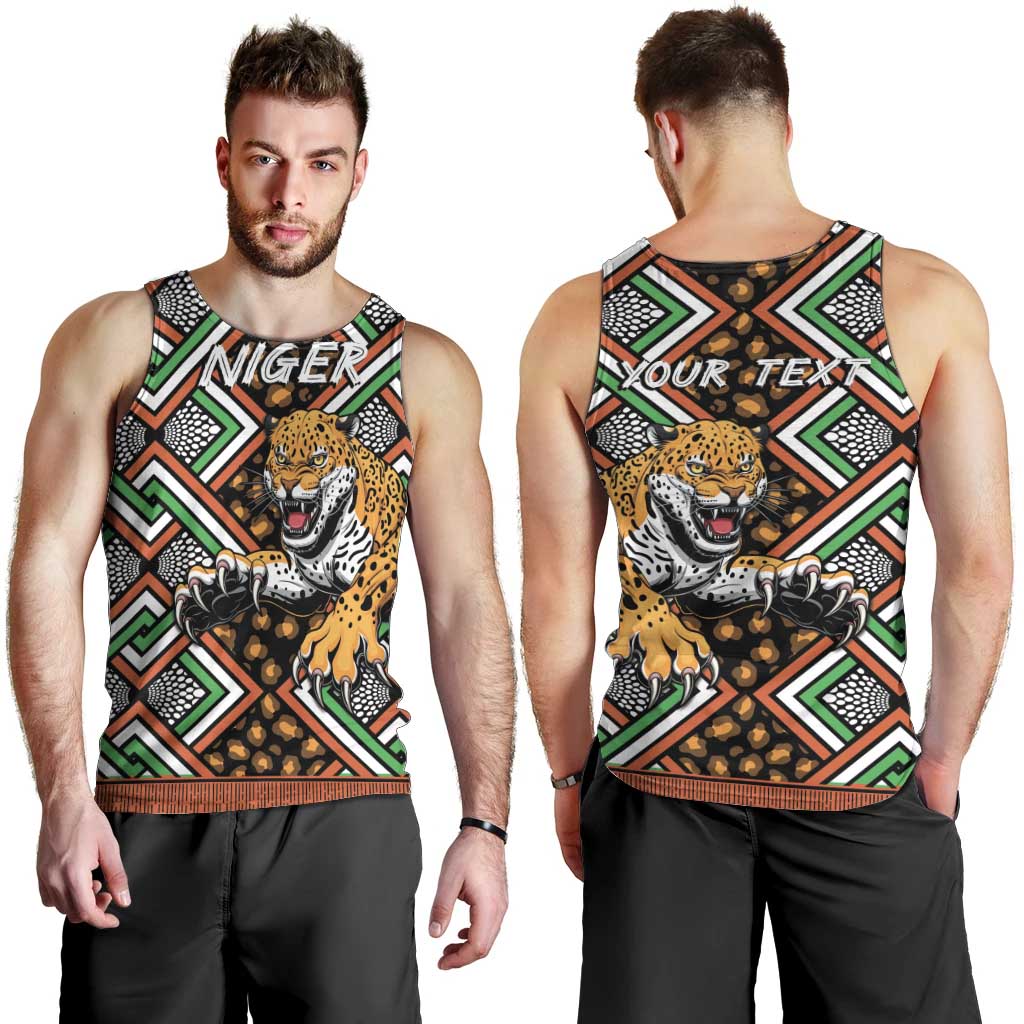 Personalized Niger Men Tank Top Leopard Ankara African Pattern - Wonder Print Shop