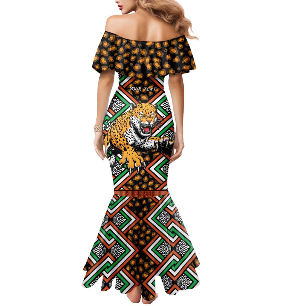 Personalized Niger Mermaid Dress Leopard Ankara African Pattern - Wonder Print Shop
