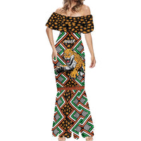 Personalized Niger Mermaid Dress Leopard Ankara African Pattern - Wonder Print Shop