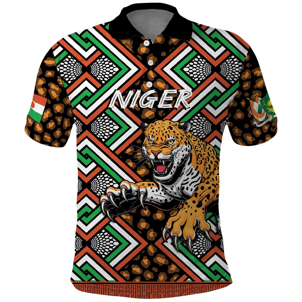 Personalized Niger Polo Shirt Leopard Ankara African Pattern - Wonder Print Shop