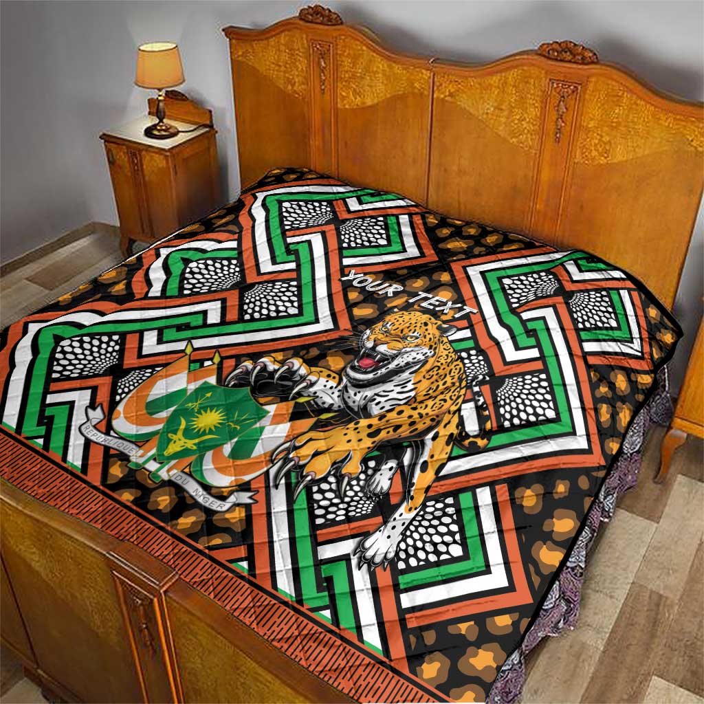 Personalized Niger Quilt Leopard Ankara African Pattern - Wonder Print Shop