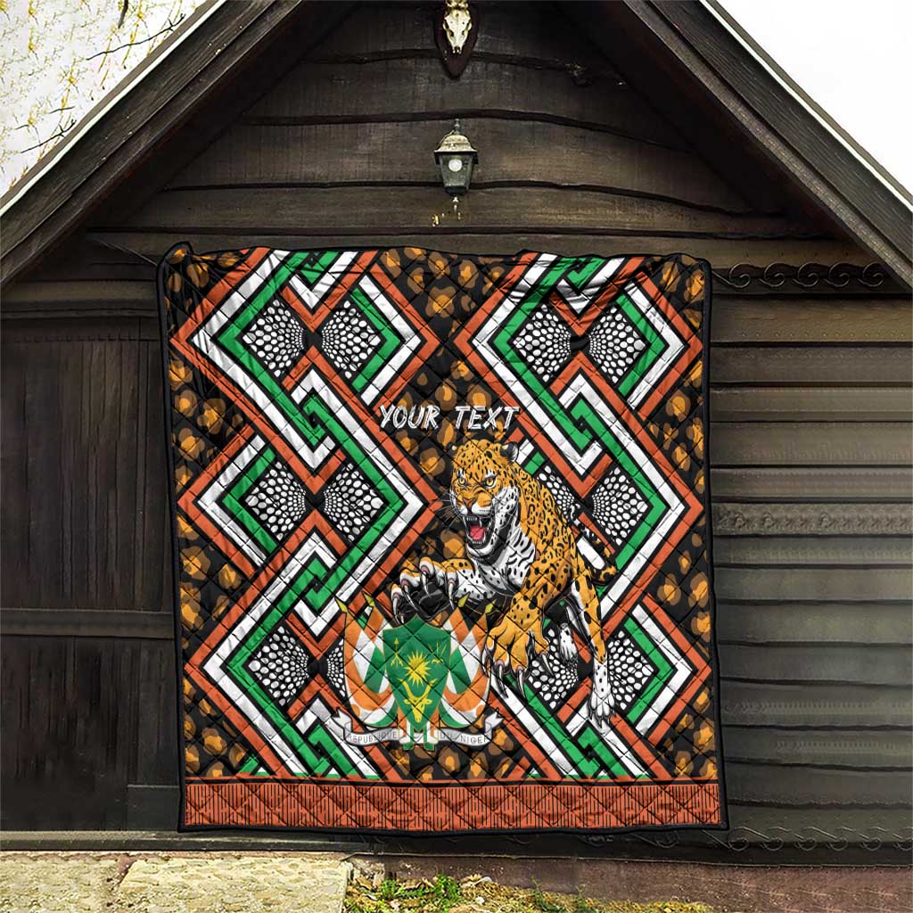Personalized Niger Quilt Leopard Ankara African Pattern - Wonder Print Shop