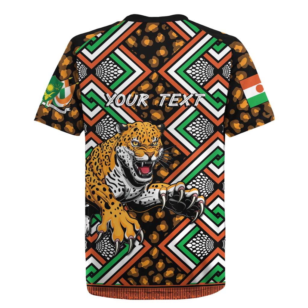 Personalized Niger Rugby Jersey Leopard Ankara African Pattern - Wonder Print Shop