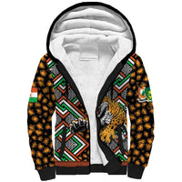 Personalized Niger Sherpa Hoodie Leopard Ankara African Pattern - Wonder Print Shop