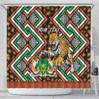 Personalized Niger Shower Curtain Leopard Ankara African Pattern