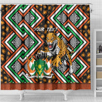 Personalized Niger Shower Curtain Leopard Ankara African Pattern
