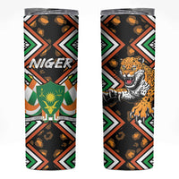 Niger Skinny Tumbler Leopard Ankara African Pattern - Wonder Print Shop