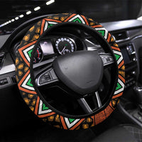 Niger Steering Wheel Cover Leopard Ankara African Pattern - Wonder Print Shop