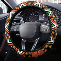 Niger Steering Wheel Cover Leopard Ankara African Pattern - Wonder Print Shop