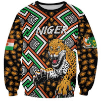 Personalized Niger Sweatshirt Leopard Ankara African Pattern - Wonder Print Shop