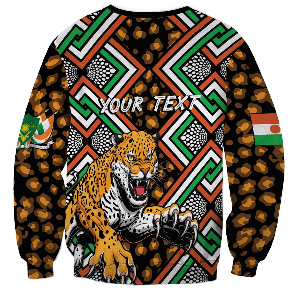 Personalized Niger Sweatshirt Leopard Ankara African Pattern - Wonder Print Shop