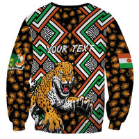 Personalized Niger Sweatshirt Leopard Ankara African Pattern - Wonder Print Shop