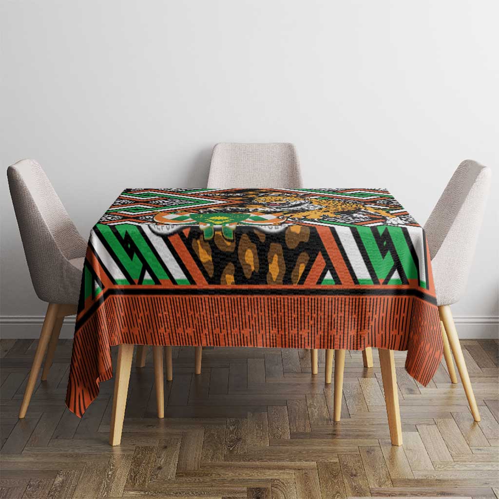 Personalized Niger Tablecloth Leopard Ankara African Pattern - Wonder Print Shop