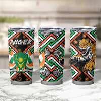 Niger Tumbler Cup Leopard Ankara African Pattern - Wonder Print Shop