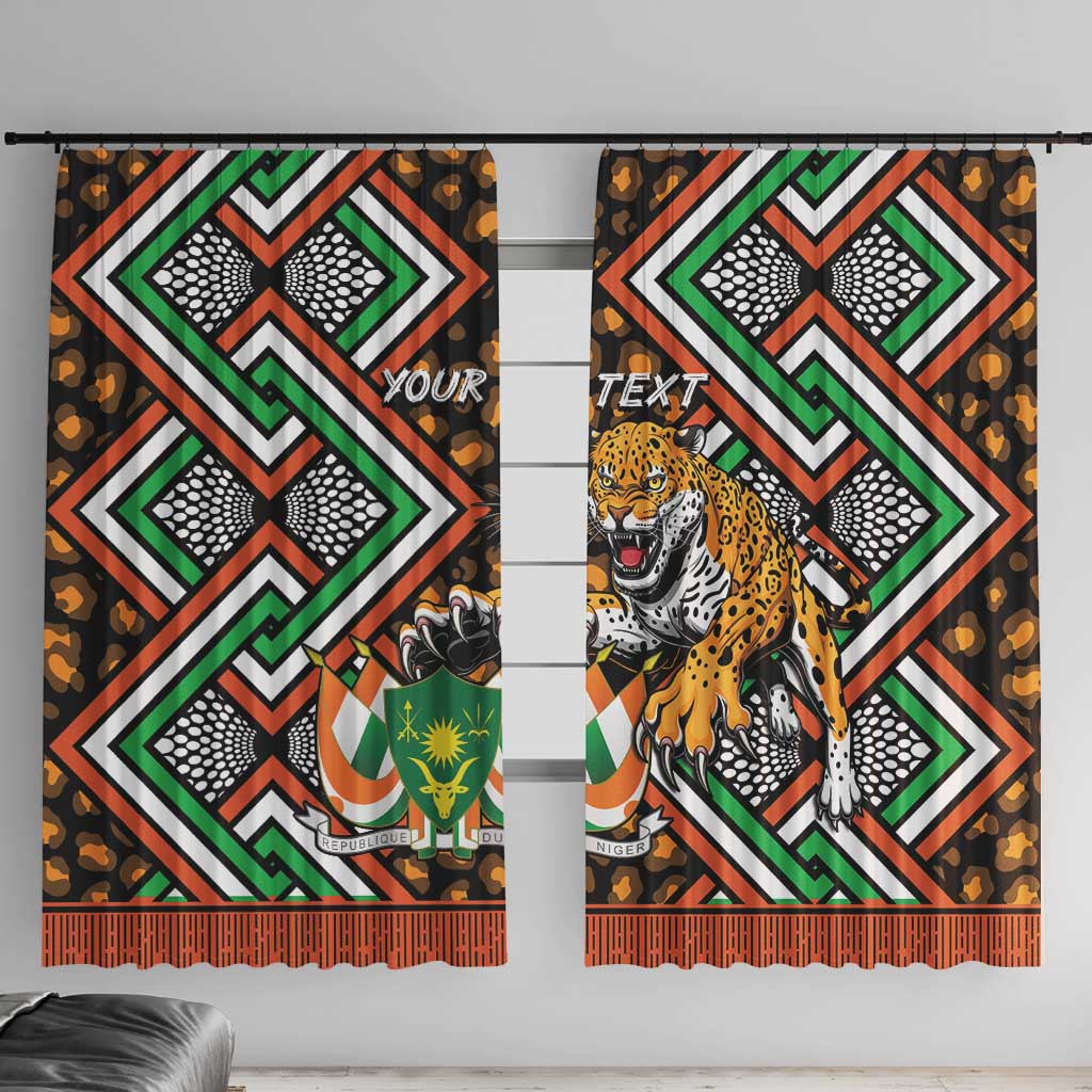 Personalized Niger Window Curtain Leopard Ankara African Pattern - Wonder Print Shop