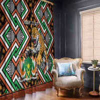Personalized Niger Window Curtain Leopard Ankara African Pattern - Wonder Print Shop