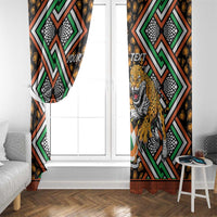 Personalized Niger Window Curtain Leopard Ankara African Pattern - Wonder Print Shop