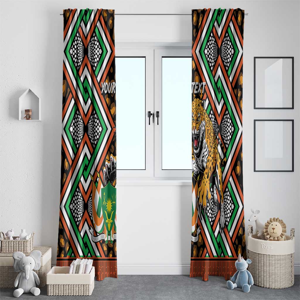 Personalized Niger Window Curtain Leopard Ankara African Pattern - Wonder Print Shop
