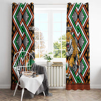 Personalized Niger Window Curtain Leopard Ankara African Pattern - Wonder Print Shop