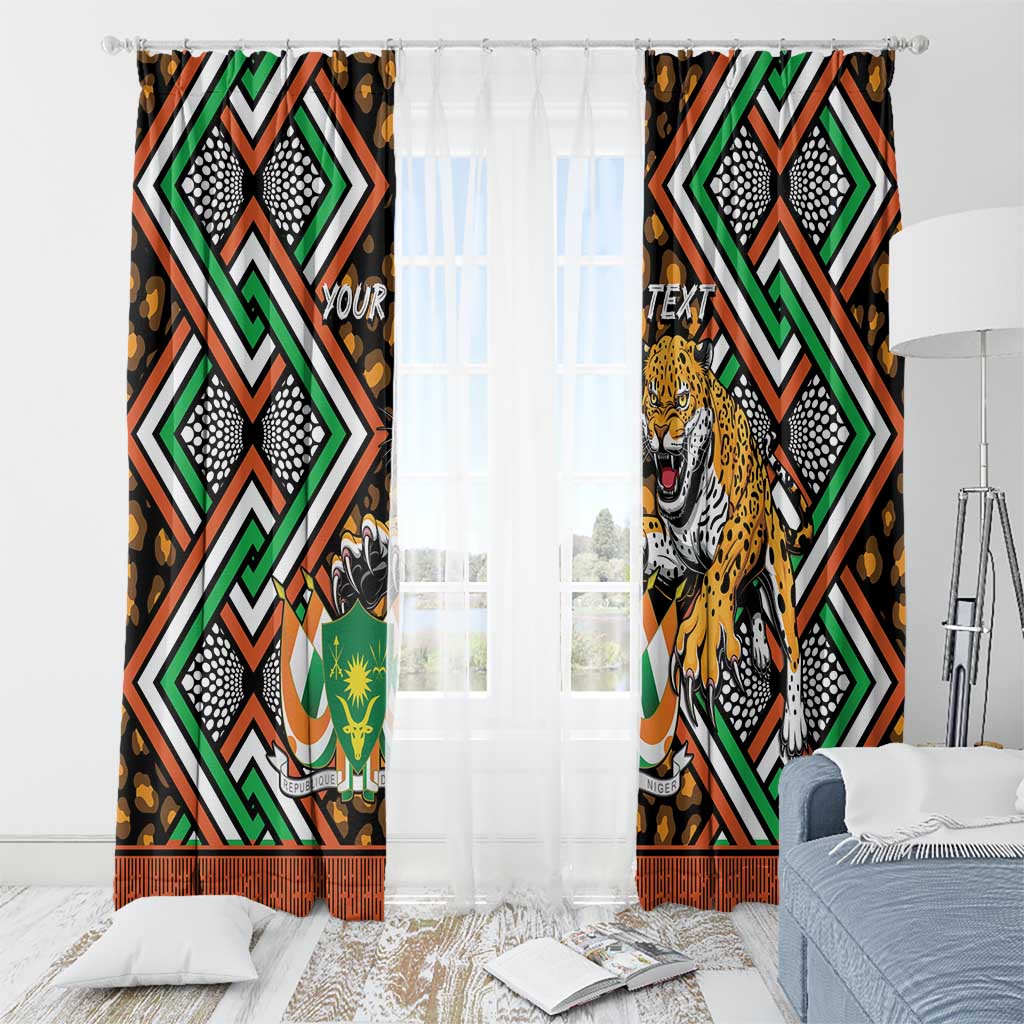 Personalized Niger Window Curtain Leopard Ankara African Pattern - Wonder Print Shop